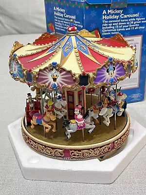 Vintage 1997 Mr. Christmas A Mickey Holiday Musical Carousel Disney • $119.95