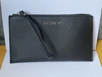 Sigma Makeup Bag Black Faux Leather Effect Brush Pouch New • £8.75