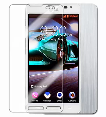 Skinomi� Brushed Aluminum Phone Skin+Screen Protector Cover For LG Optimus F7 • $17.64