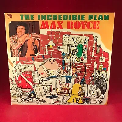MAX BOYCE The Incredible Plan 1976 UK Vinyl LP + INNER Ode To Barri Island  Live • £7.83