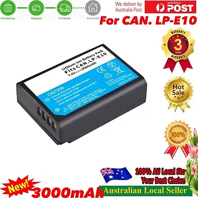 Battery For Canon Eos 1100d Kiss X50 Lp-e10 3000mah 7.4v Replacement • $16.77