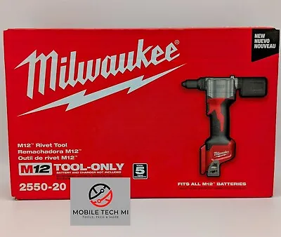 Milwaukee M12™ 2550-20 Rivet Tool Gun (Tool Only) Brand New SEALED • $229.98