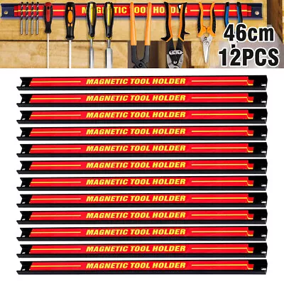 6/12X Heavy Duty Magnetic Tool Bar Storage Holder Rack Garage Wall Holder Strips • £21.69