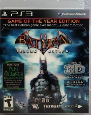 Batman: Arkham Asylum: Game Of The Year Edition (PS3) [PAL] - WITH WARRANTY • $9.24