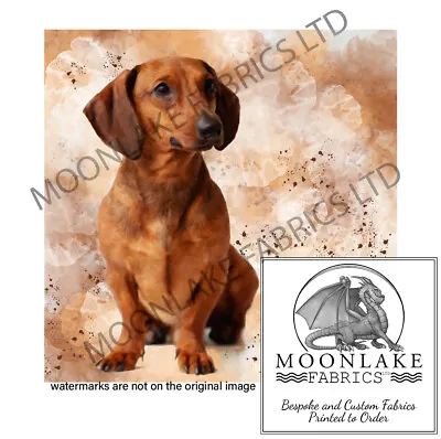 Dachshund Brown Painted 100% Natural Cotton Or 290gsm Thick Soft Polyester • £3.45
