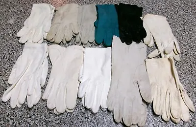 Large Lot Of Vintage Gloves-Leather And Cloth • $7.99