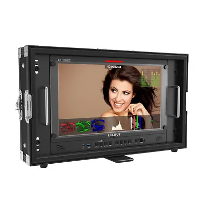 LILLIPUT 15.6  Q15-ABBP 12G-SDI HDMI 2.0 In&Out Broadcast Monitor + Case+Gold Mo • £1401.60