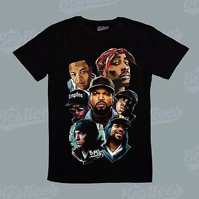 Tupac EMINEM DR DRE ICE CUBE EAZY-E BIGGIE Gangsta Gangster RAP HIP-HOP T-shirt • $37