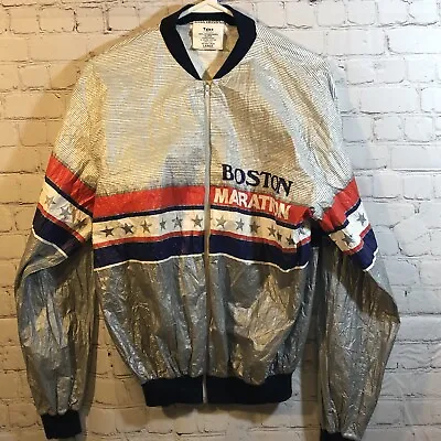 Tyjax Vintage Boston Marathon Jacket Men’s Large Spunbonded Olefin 80s Vintage • $119.88