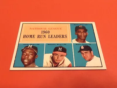 1961  Topps   Aaron / Banks  /mathews / Boyer   1960  Home  Run  Leaders  N.l. ! • $139.99