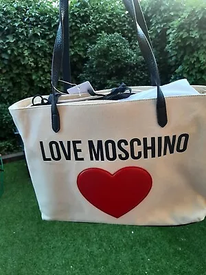 Love Moschino Cream Canvas Tote Bag NWT • $85