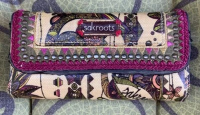 £9.89 • Buy Sakroots Owl Sun Print Tri-Fold Wallet