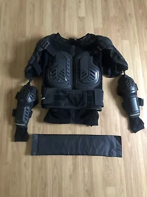 Rockgardn Mens Flak Motorcycle Motocross Armor Padded Jacket Size XLRG Black • $59