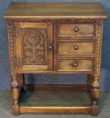 Jaycee Period Style Carved Oak Credence Cupboard • £285