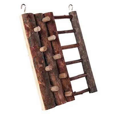£7.99 • Buy Natural Hamster Climbing Wall Ladder Wood Toy Mouse Gerbil Etc 16×20cm