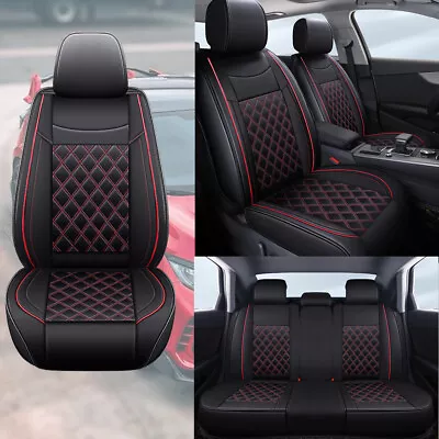 For Fiat Seat Volvo Black Quilted Diamond PU Leather Full Set Seat Covers Padded • $99.99