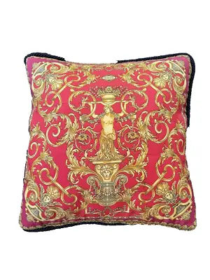 Versace Pillow Cushion Silk Auth 40×40cm Excellent Condition • $250