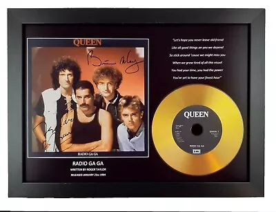 Queen 'radio Ga Ga' Signed Photo Gold Disc Cd Collectable Memorabilia • £17.99