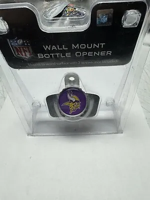 Minnesota Vikings Wall Mount Metal Bottle Opener NFL Pub Bar Kitchen Football • $9.97