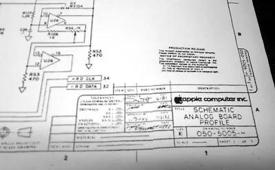 £22.84 • Buy Apple Lisa Profile Analog Board Schematic - 24  X 36  