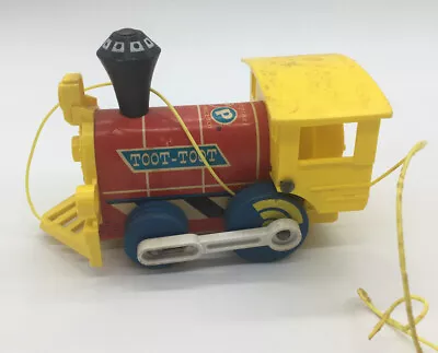 Vintage Fisher Price Little People Toot-Toot Pull Train Circus 643 1964 USA D9 • $16.99