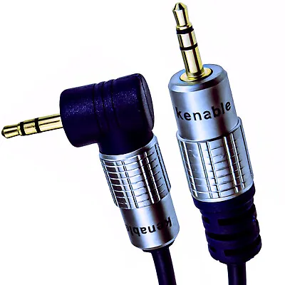 £2.89 • Buy 2m PURE OFC Right Angle 3.5mm Stereo Jack To Jack AUX Cable Gold 6ft
