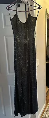 VNTG Floor Length Dress From Hollywood Studios Movie Set Navy  Embellished • $79