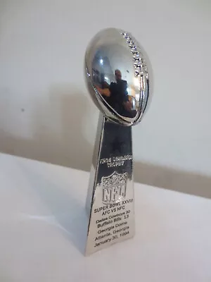 Vince Lombardi 4 Inch Chrome Trophy Super Bowl 28 Cowboys/Bills • $31.49