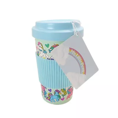 NEW Hasbro My Little Pony Bamboo Travel Coffee Mug BPA Free Retro Print • $25.99