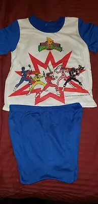 $30 • Buy New Vintage 1993 Saban Boys Pajamas Power Rangers 2 Piece Mighty Morphin Size 4 