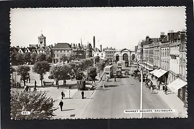 Postcard Salisbury Wiltshire Buses Market Square RP • £6.99