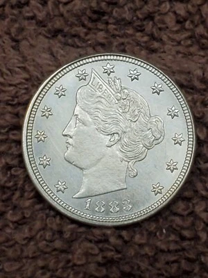 $25 • Buy 1883 Liberty Nickel, V Nickel, With Cents BEAUTY CHOICE NO RESERVE 