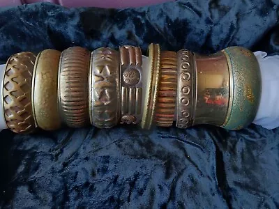 Vintage Brass Bangle Bracelet Lot 10 Gold Tone Monet Made India • $9.99