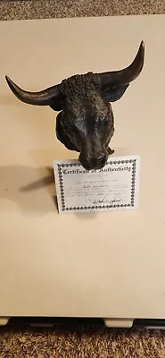 Mark Hopkins Bronze BULL With Authentic Certification  • $1800