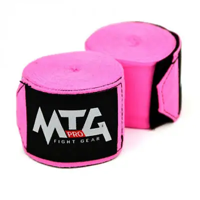MTG Pro Muay Thai Boxing 5m Pink Elasticated Hand Wraps • £5.99