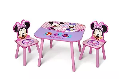 Disney Minnie Mouse Kids Table And 2 Chairs Set Ideal For Arts & Crafts & More • $138.63