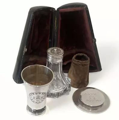 Victorian 1844 Hallmarked Silver Nathaniel Mills Travelling Communion Set NB195 • £465