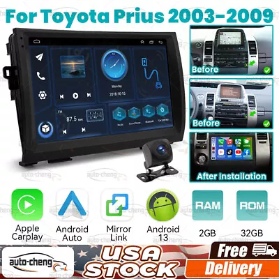 For 2003-2009 Toyota Prius Android 13.0 Car Radio GPS Navi Wifi Apple Carplay • $141.68