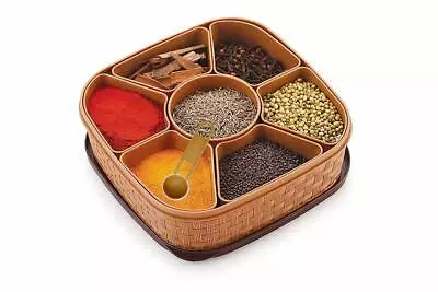 Masala Box (Dabba) - 7 Sections 700ml Assorted Colour (Multicolour) US • $23.58