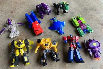 McDonalds Transformers 10 Toy Lot 1996-2018 Megatron Optimus Bumblebee Manta Ray • $9.99