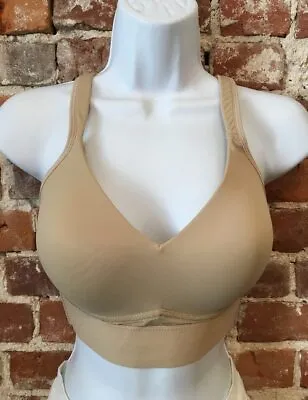 Rhonda Shear Nude Beige Molded Cup Comfort Bra Mesh Back New • $11.95