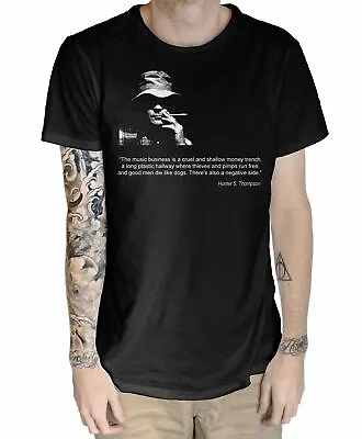 $14.46 • Buy Hunter S. Thompson Music Business Quote Mens T Shirt