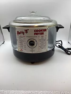 Vintage Betty  G  Cooker Fryer With Glass Lid & Basket Model CF 53 Tested Works • $34