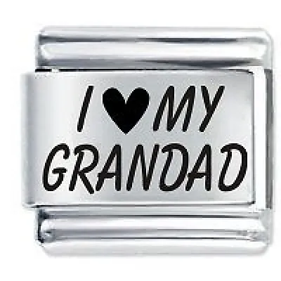 I LOVE MY GRANDAD * Daisy Charm For Use With 9mm Italian Modular Charm Bracelets • £4.45