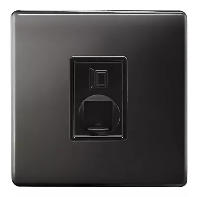 £7.99 • Buy Ethernet Port Data Socket Single Or Double Ports Screwless Slim Flat Wall Plate 