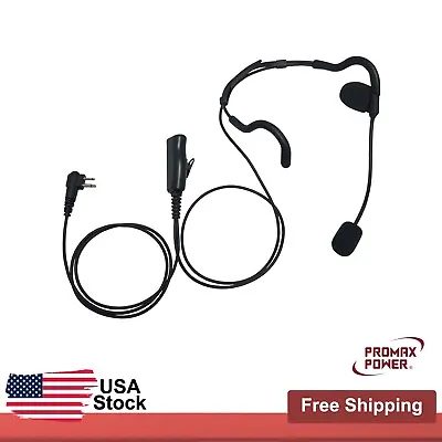 Single-Muff (Left Ear) Headset W/ PTT Mic For Motorola Radios CP180 200 CLS1110 • $18.99