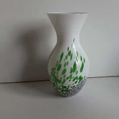 £12.95 • Buy Vintage Hand Painted Bud Vase Small White Speckled Design (300g)
