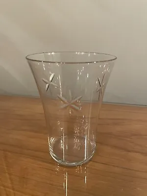 4 MCM Starburst Glasses Etched Cut Star Pattern • $19.99