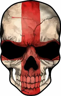 Saint George's Cross Uk Flag Skull Vinyl Sticker Decal Sugar Car Van England • £2.65