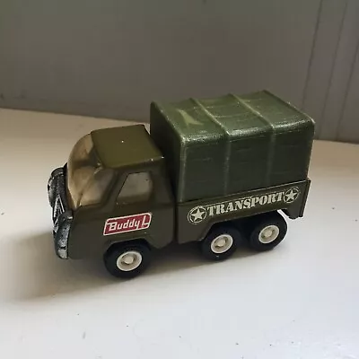 Vintage Buddy L Metal Army Truck Troop Transport 1970 Tin Toy Military Kids • $30